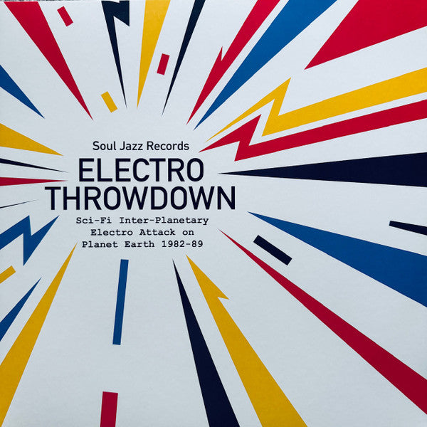 Various : Electro Throwdown (Sci-Fi Inter-Planetary Electro Attack On Planet Earth 1982-89) (2xLP, Comp)